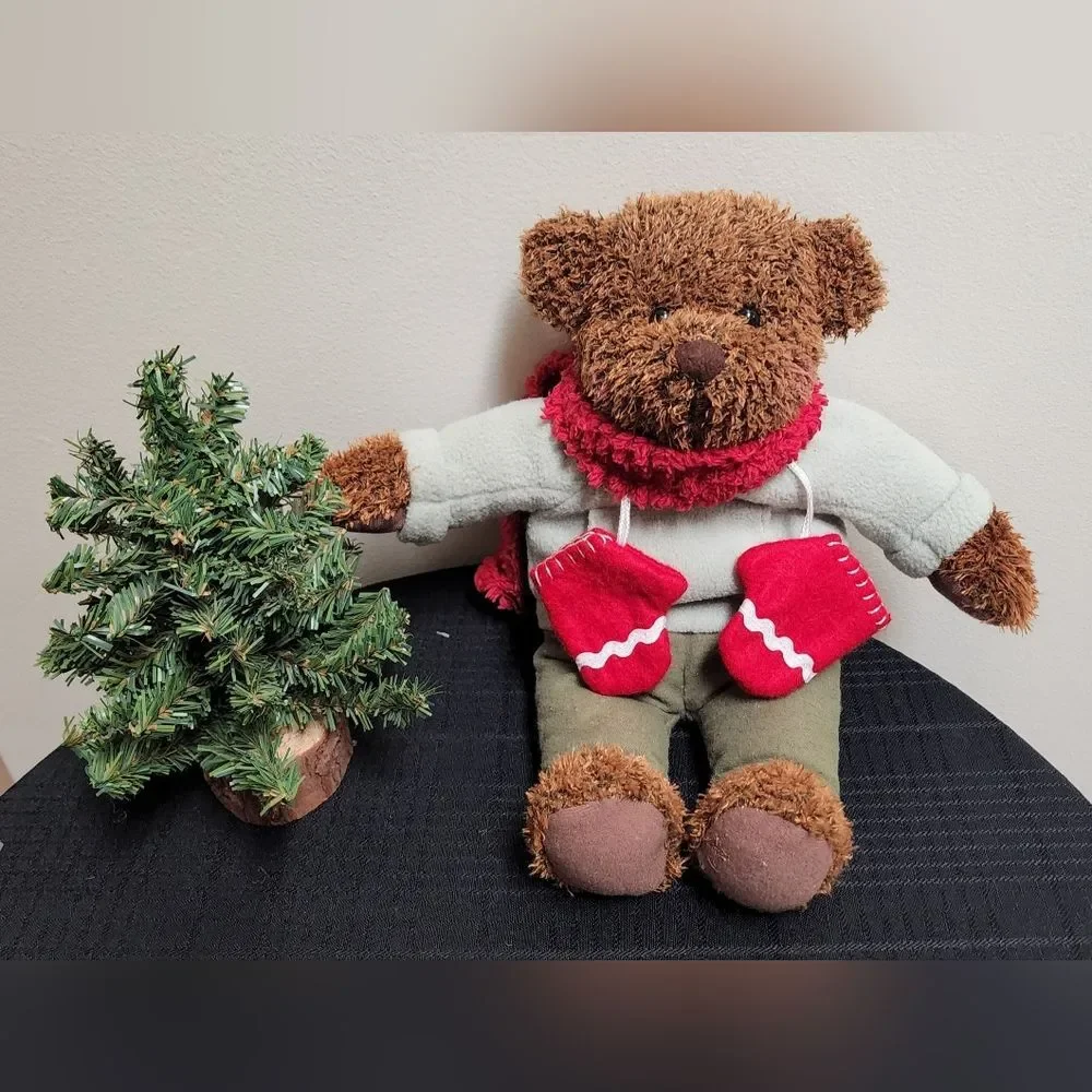 Hallmark Christmas Winter Bear Mittens Brown 13